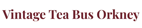 Vintage Tea Bus Text Logo